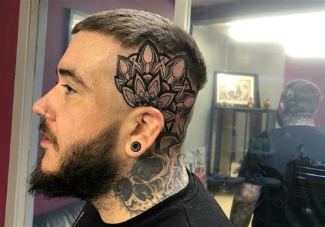 cool side tattoos|side head tattoos.